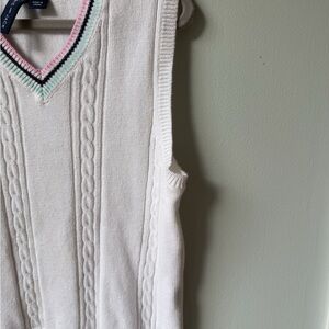 Janie and Jack White Cable Knit Vest